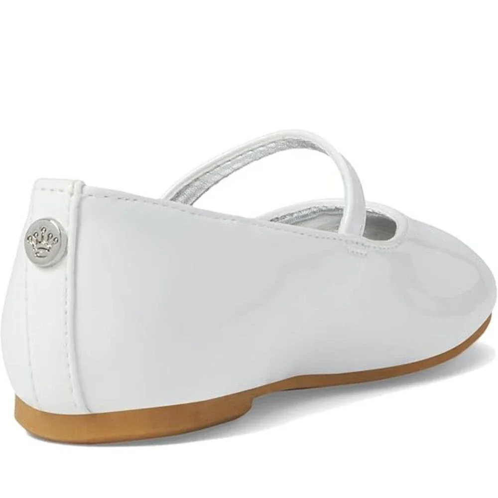 Nina Fernanda Ballet Flats Toddler US 1 White Patent Round Toe Mary Jane NCZ344